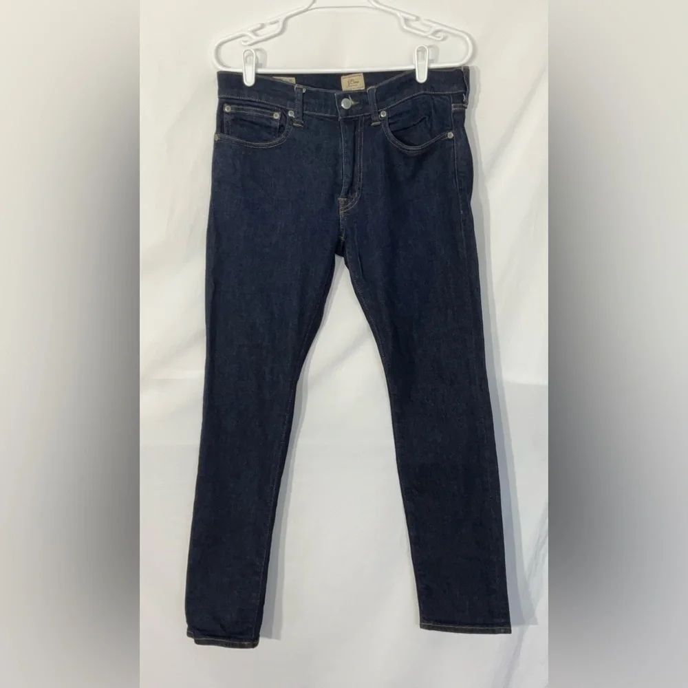 J. Crew Men's Dark Blue Straight Jeans